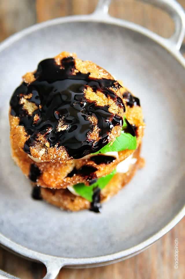 fried green tomatoes caprese stacks recipe - Article 1